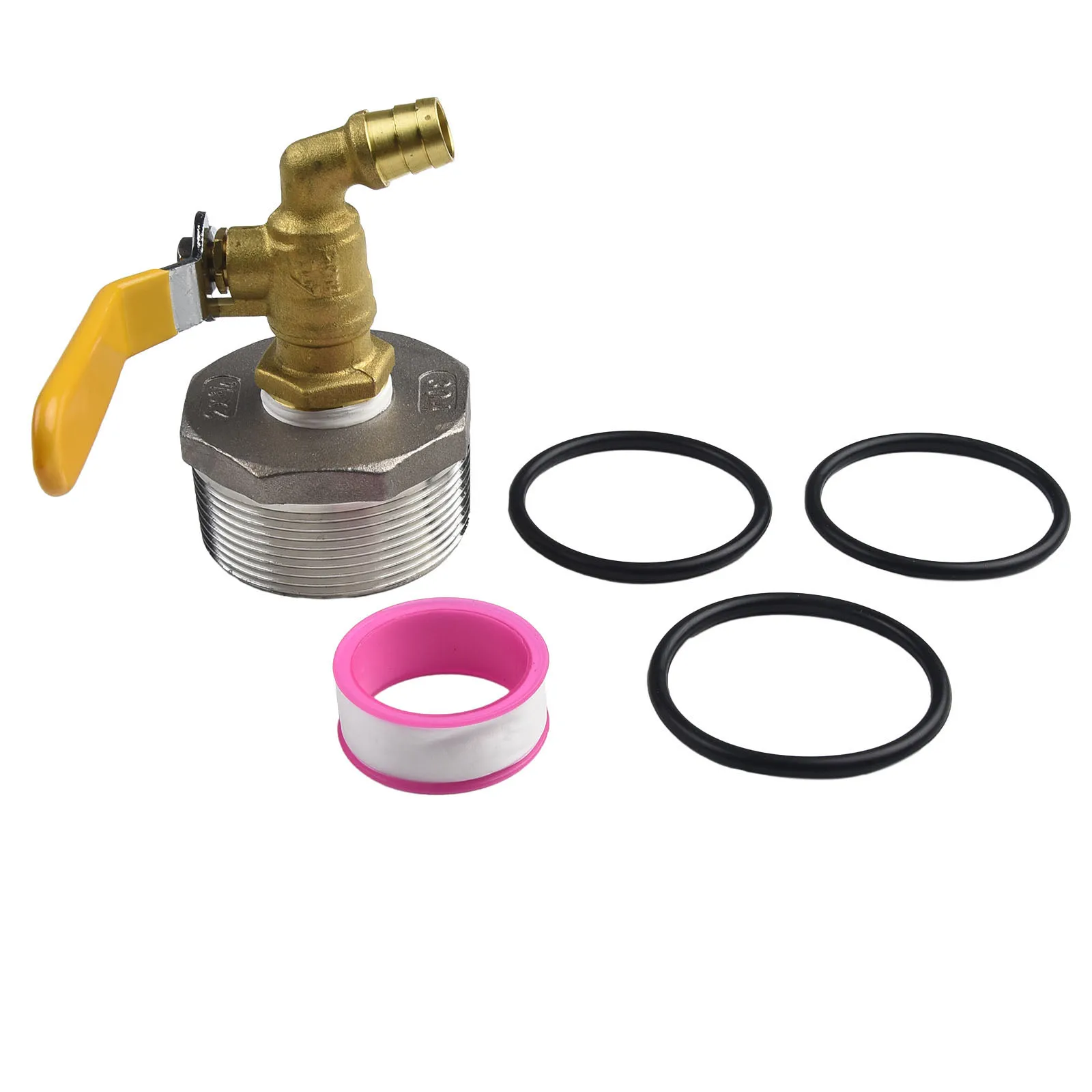 

Replacement Stainless Steel D50 Outlet Tap Faucet for Oil/Water Tanks with 3 O Seal Pieces Suitable for 200L Interface