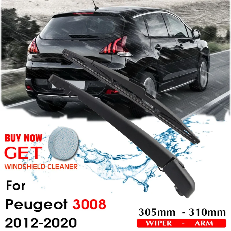 BROSHOO Car Rear Wiper Blade Blades Back Windscreen Wiper Arm For Peugeot 3008 Hatchback (2012-2020) 305mm Auto Styling