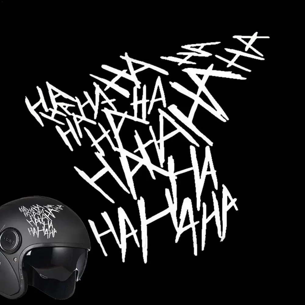 Motorcycle Sticker HAHAHA Bumper Fuel Tank Helmet Car Stickers Moto Auto Decal Funny JDM Vinyl Waterproof On Car Styling 13X14cm image 3