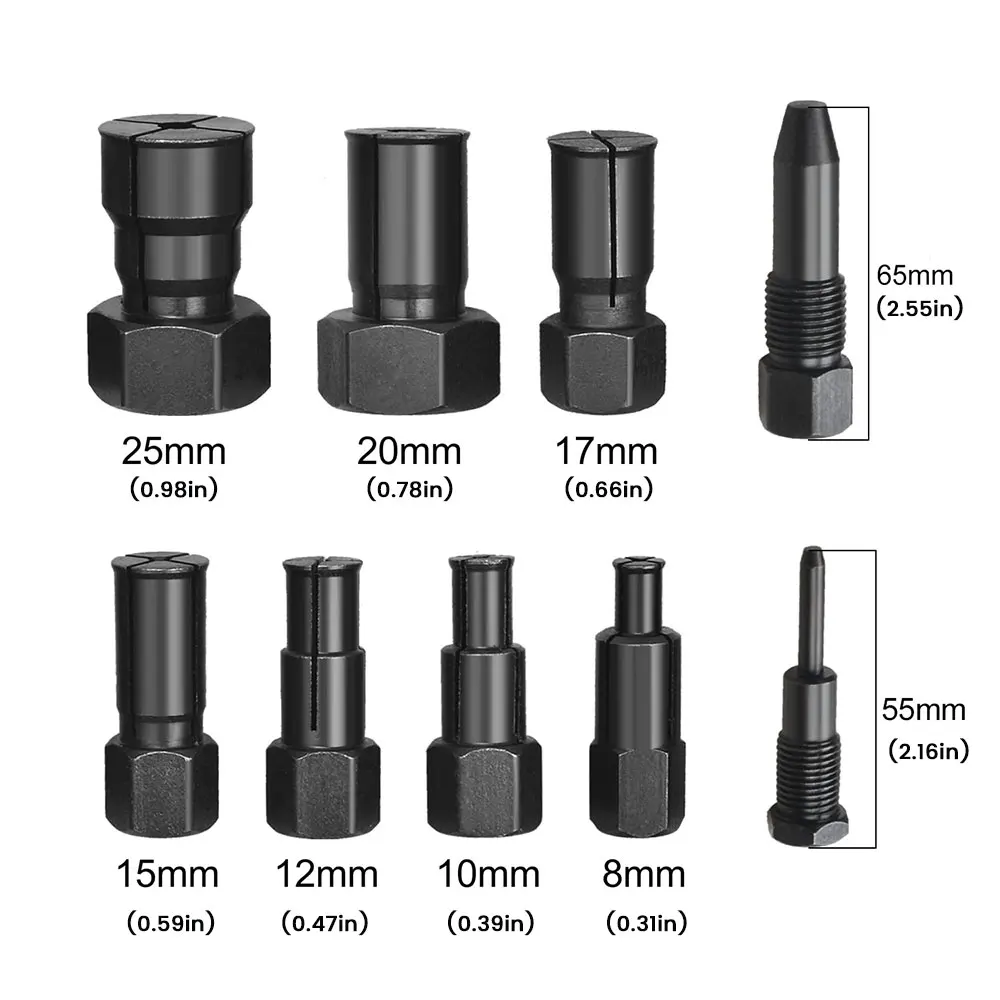 Rimoody 10 قطعة تحمل النازع مجتذب مجموعة أدوات 8-25 مللي متر العالمي للدراجات النارية الداخلية تحمل أداة إزالة الصواميل لصيانة محور عجلات