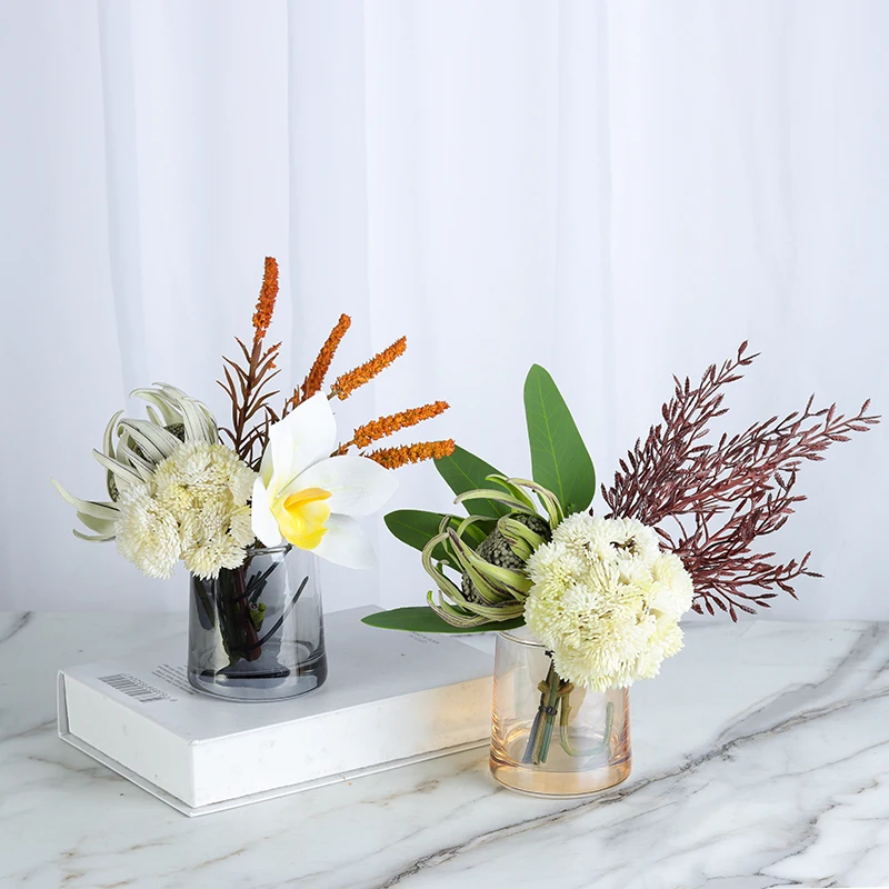 

Modern Luxury Artificial Flower Art Living Room Decor Sample Room Coffee Table Desktop Flower Plant Potted Landscape