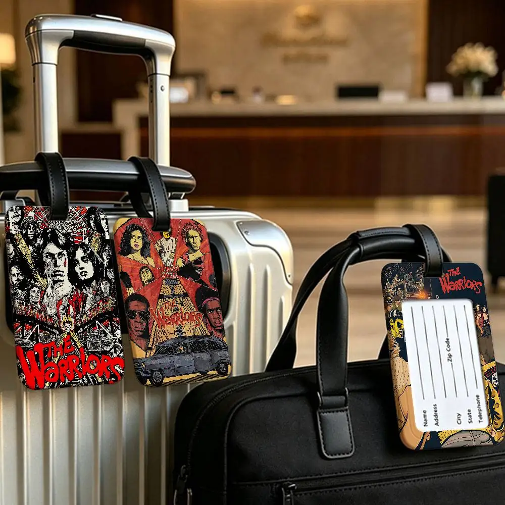 T-The Warriors Lightweight Anti lost PVC Luggage Tag Removable Info Card Sleeve Backpack Travel Accessory