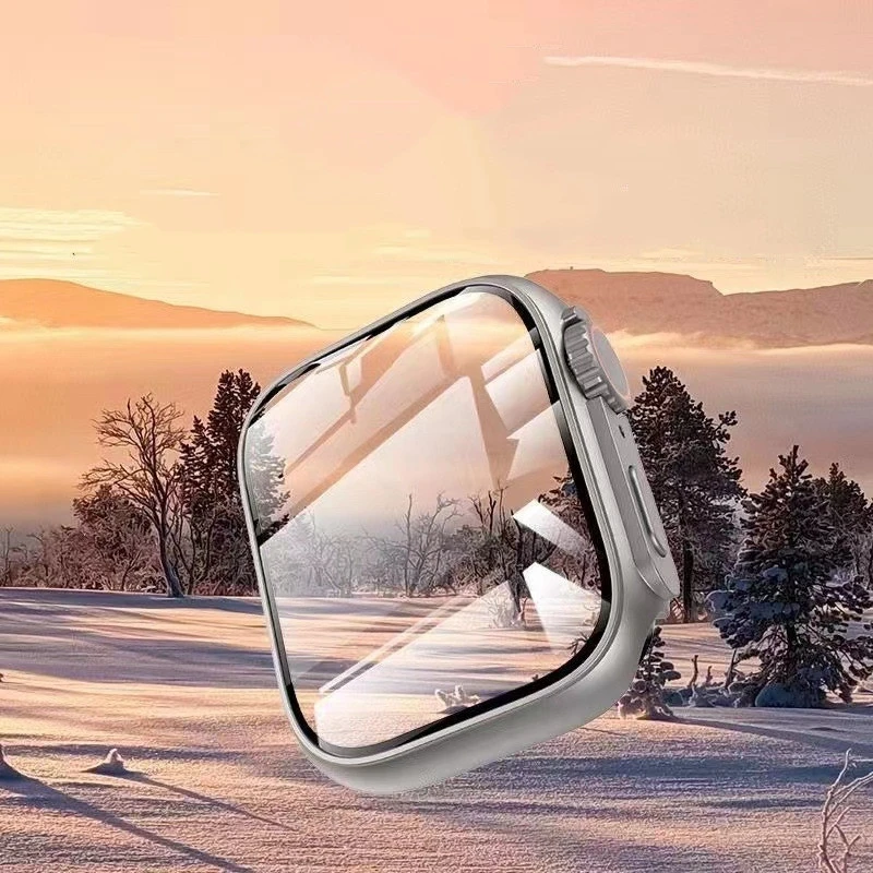 Harde pc-behuizing voor Apple Watch IWatch-serie 8 7 SE 6 5 4 45 mm 41 mm 44 mm 40 mm Verandering naar Ultra 49 mm gehard glas schermbeschermer