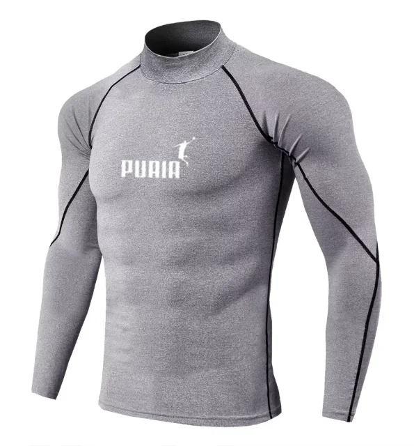 Slim Fit Men Athletic Long Sleeve Compression Shirt Moisture Wicking Quick Dry Top for Workout Cycling Football Outdoor Sports — купить у AliExpress WW
