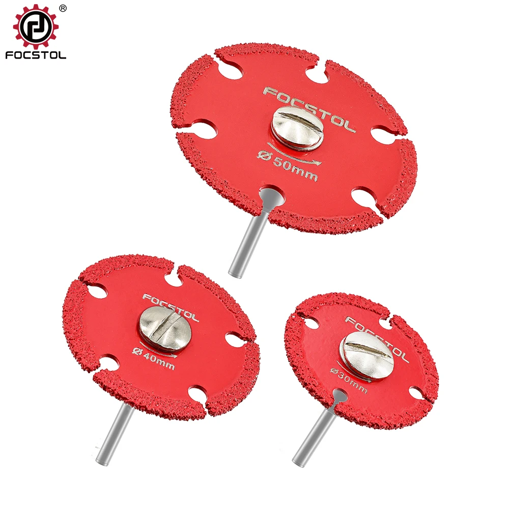FOCSTOL Cutting Disc for Cutting Metals Thin Iron Tubes Sheet Metal Bolts Screws Handheld Grinder with Round Handle Mini Disc