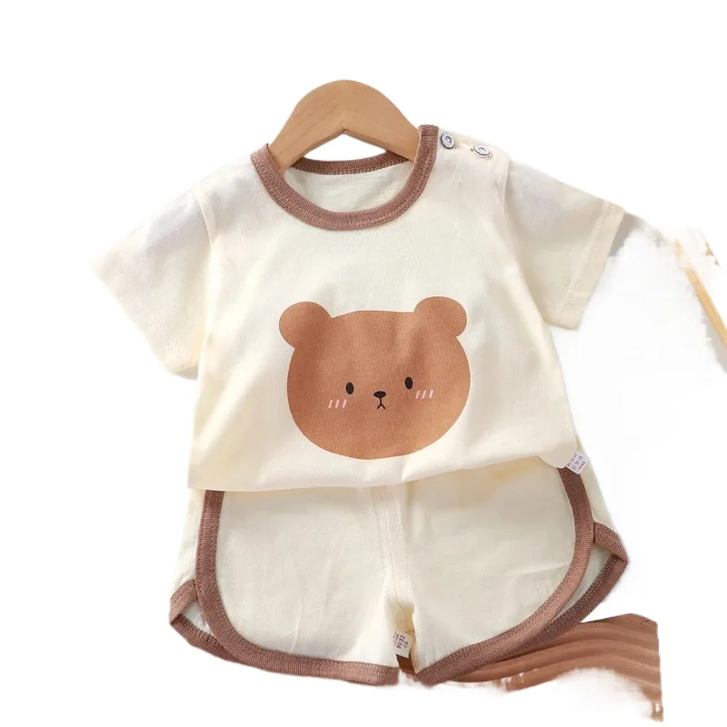 

Summer Cotton Cartoon Casual Childrens Set Baby Clothes Girl Boy T-Shirt+Shorts 2 Pieces Of 0-4-Year-Old Childrens Clothing