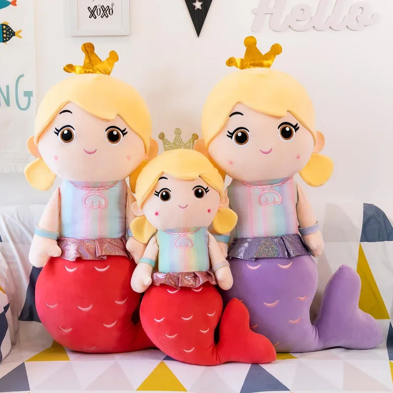 40cm Cartoon Kawaii New Mermaid Doll Plush Toys Creative Cute Girl Princess Doll Toys Room Decoration Children's Birthday Gifts