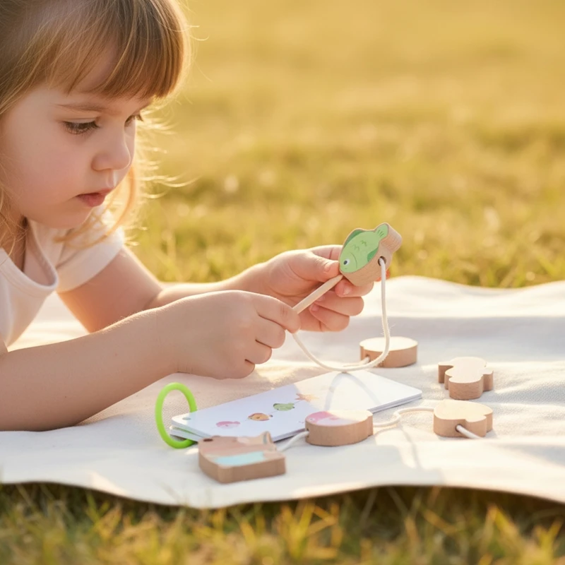 The Little Fish Beaded String Toy Montessori Baby Is A Specially Designed Beaded Hands-on Educational Toy For Young Children