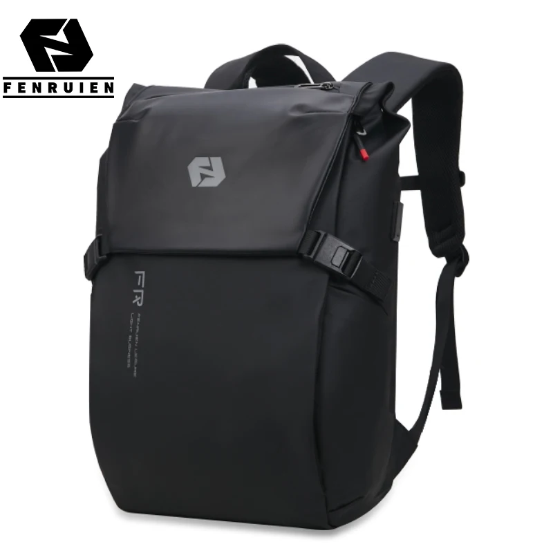 FENRUIEN 2022 New Waterproof Business Backpack For Men USB Charging Short Trips 15.6-inch Laptop Bags Mochila For Teen