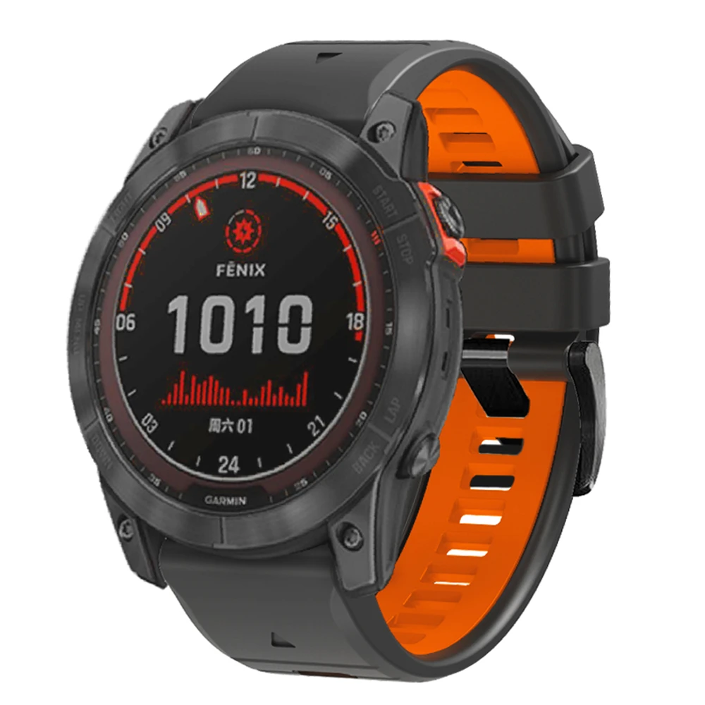 26 مللي متر 22 مللي متر سيليكون حزام ل Garmin Fenix 7 7X 8X 6X 6 Pro 5 5X Plus حزام الساعات إندورو 3 2 Epix Gen 2 QuickFit الإصدار سوار