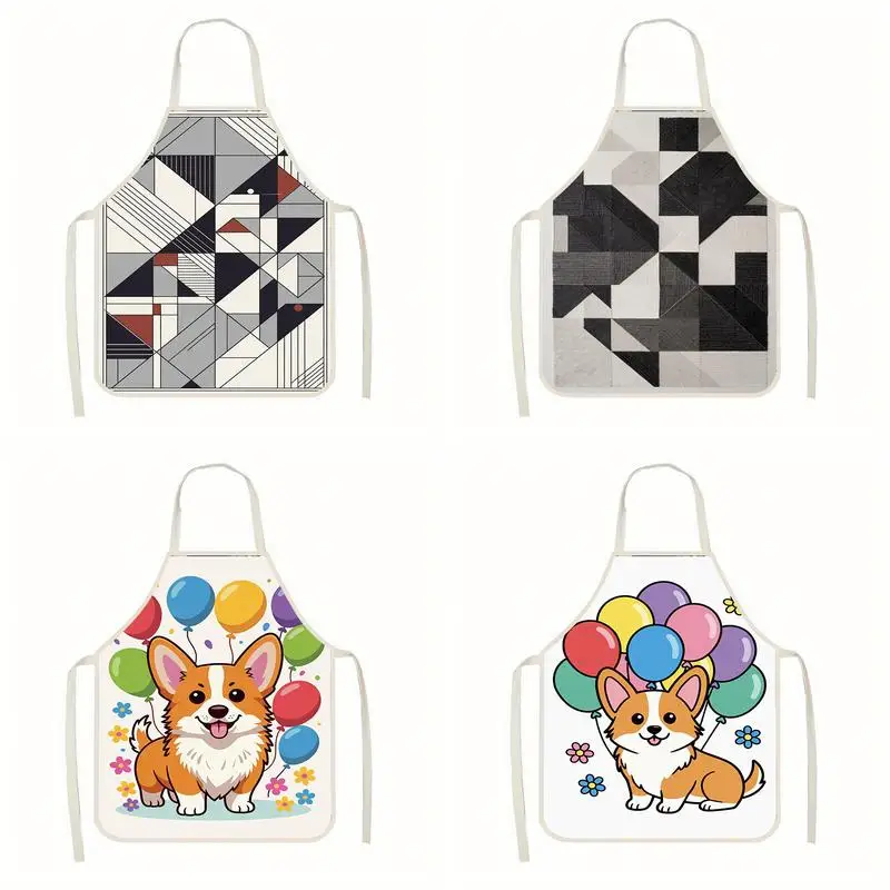 

Cute Pet Balloon Aprons Linen Apron, Suitable For Kitchen Cooking, Parent-Child Interaction, Painting And Other Scenarios