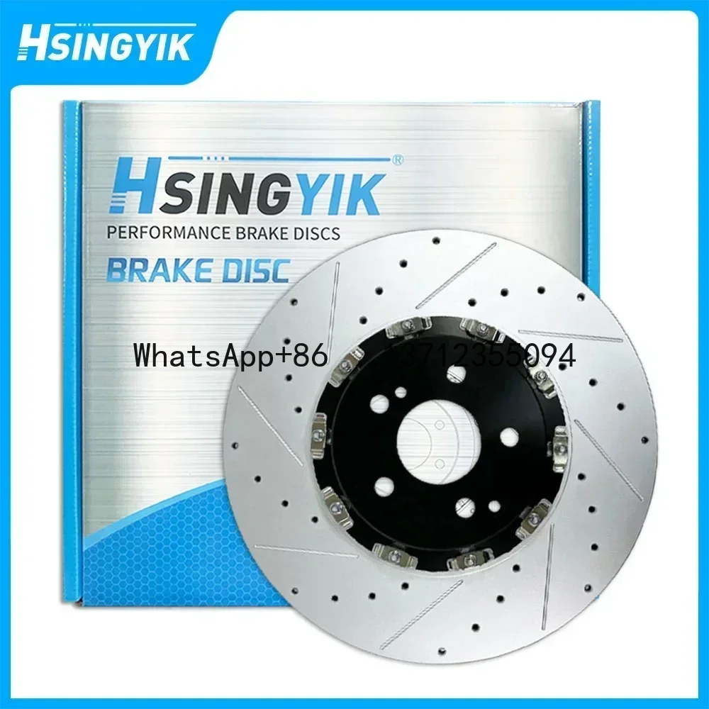 2 Piece Big Rotor Upgrade Caliper Auto Racing Fully Floating Solid Brake Disc