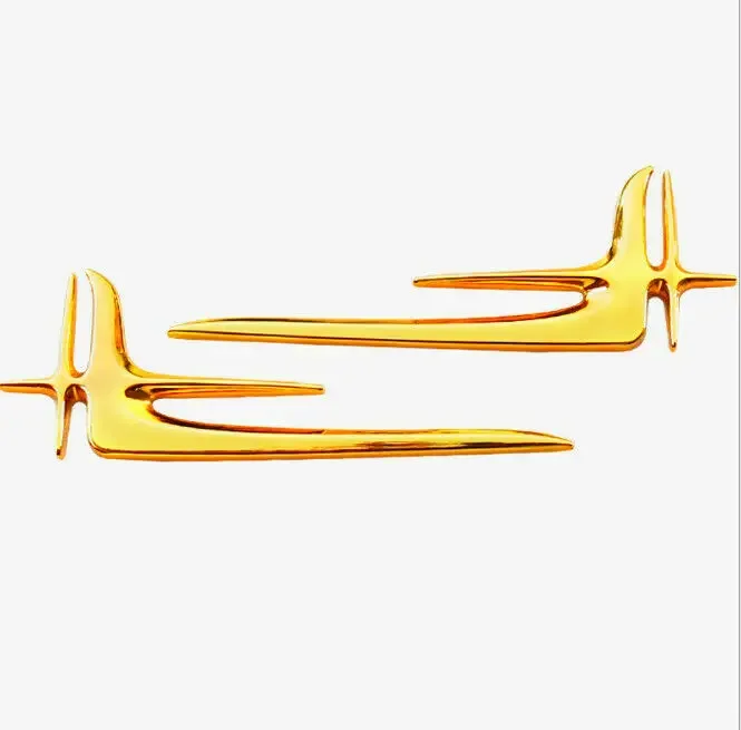 

Пара золотых металлических L расширенного выпуска, боковая эмблема автомобиля, наклейка, наклейки E S