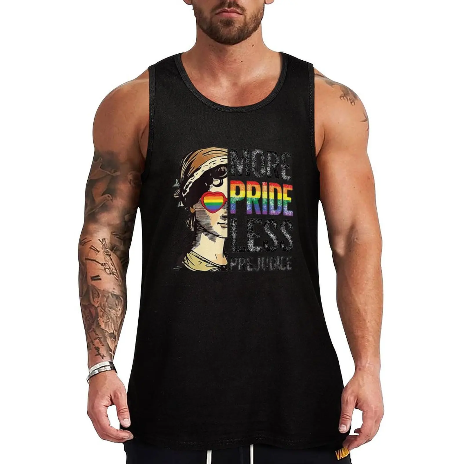 More Pride Less Prejudice Tank Top Sleeveless T-shirt vest men