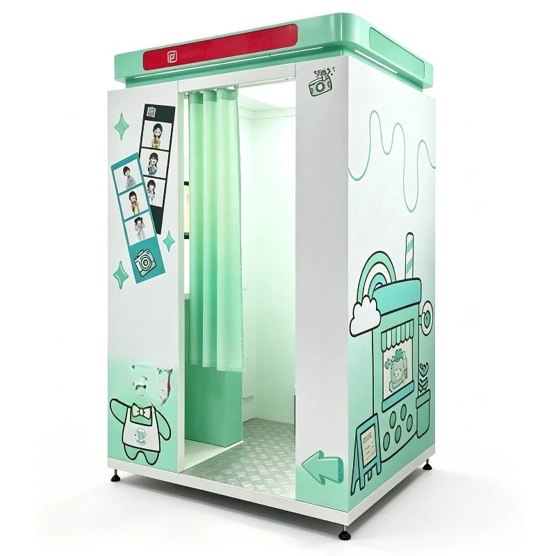 Self-Service Photo Booth Machine Business Photobooth Printer Kiosk Camera Compatibility Photo Vending Machine Print Function