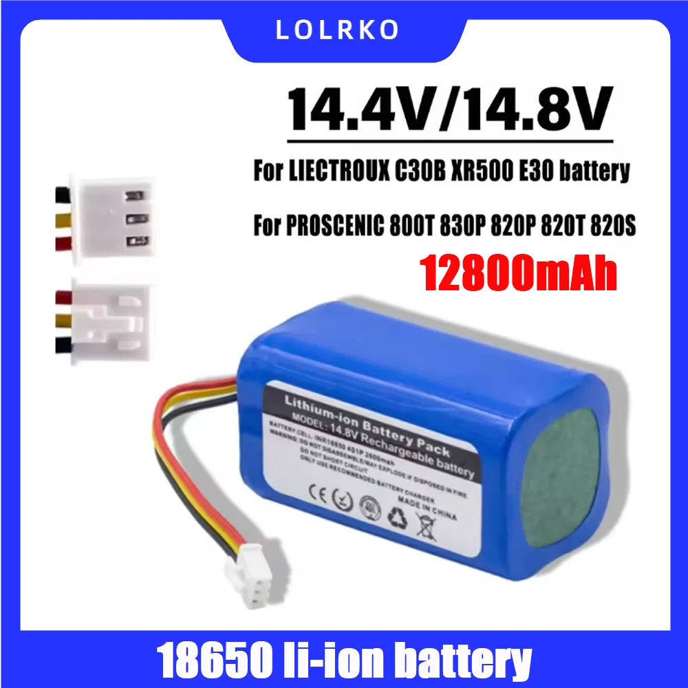 

14.8V 6800mAh li-ion battery For LIECTROUX C30B XR500 E30 Proscenic 800T 830P 820P 820T 820S 820 Robot Vacuum Cleaner battery