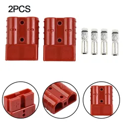 2PCS For Anderson Connector Plug With Dust Cover 50A 600V Battery Quick Connect Power Connector Terminal Power Tools Accessories