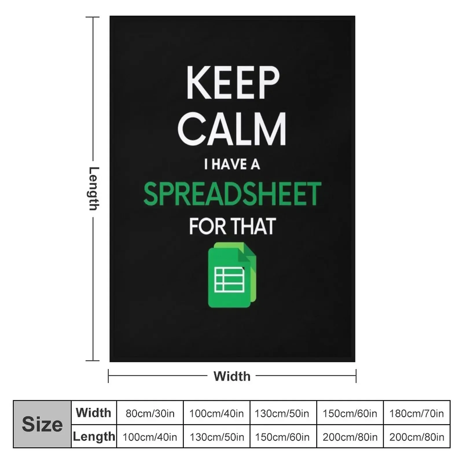 Keep Calm I have a Spreadsheet for that - Microsoft Excel // Google Sheets Throw Blanket wednesday Warm Blankets