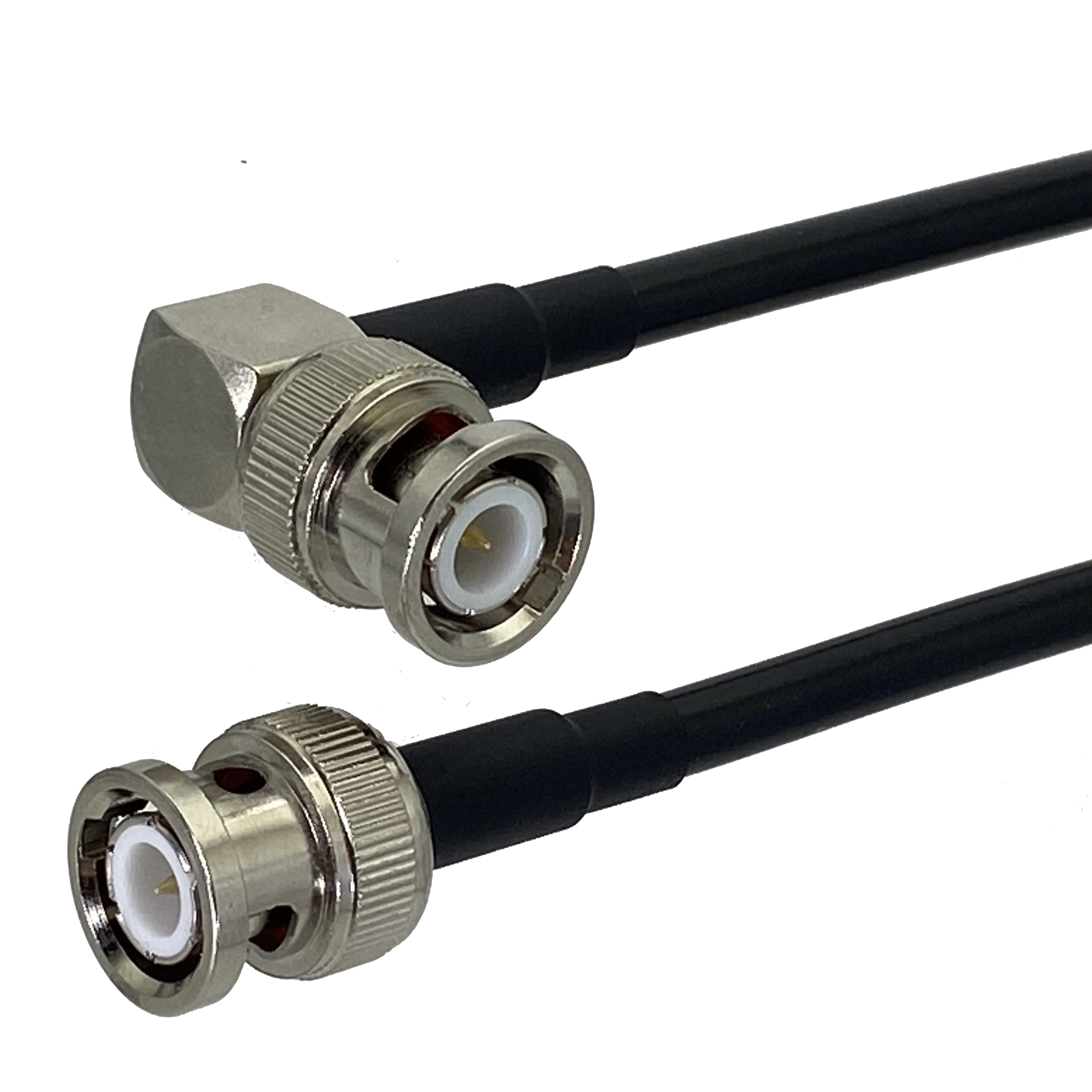 RG58 BNC إلى BNC ذكر التوصيل والإناث جاك الجوز الحاجز موصل RF محوري البلوز ضفيرة سلك كابل محطات 6 بوصة ~ 20 متر