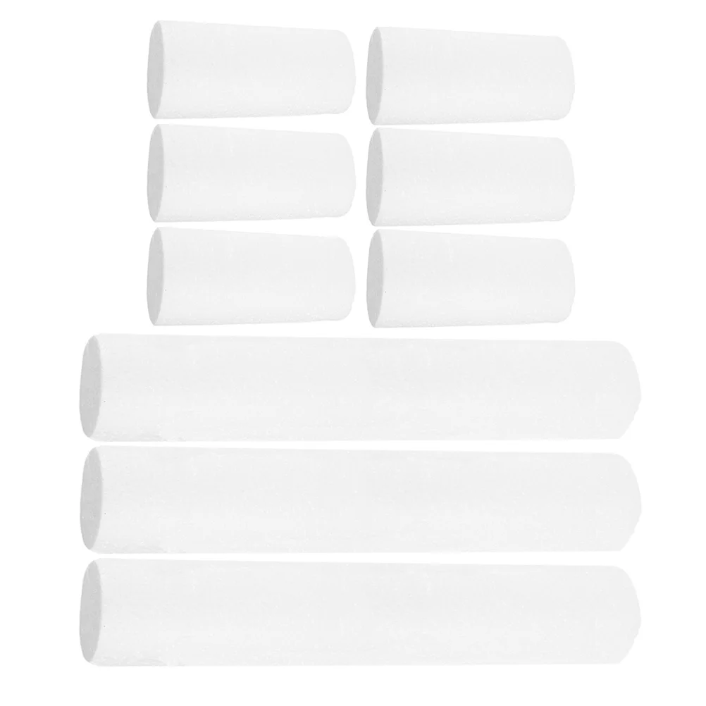 

9Pcs White Foam Cylinders Polystyrene Craft Supplies DIY Painting Modeling Floral Arrangements Early Education Art Projects