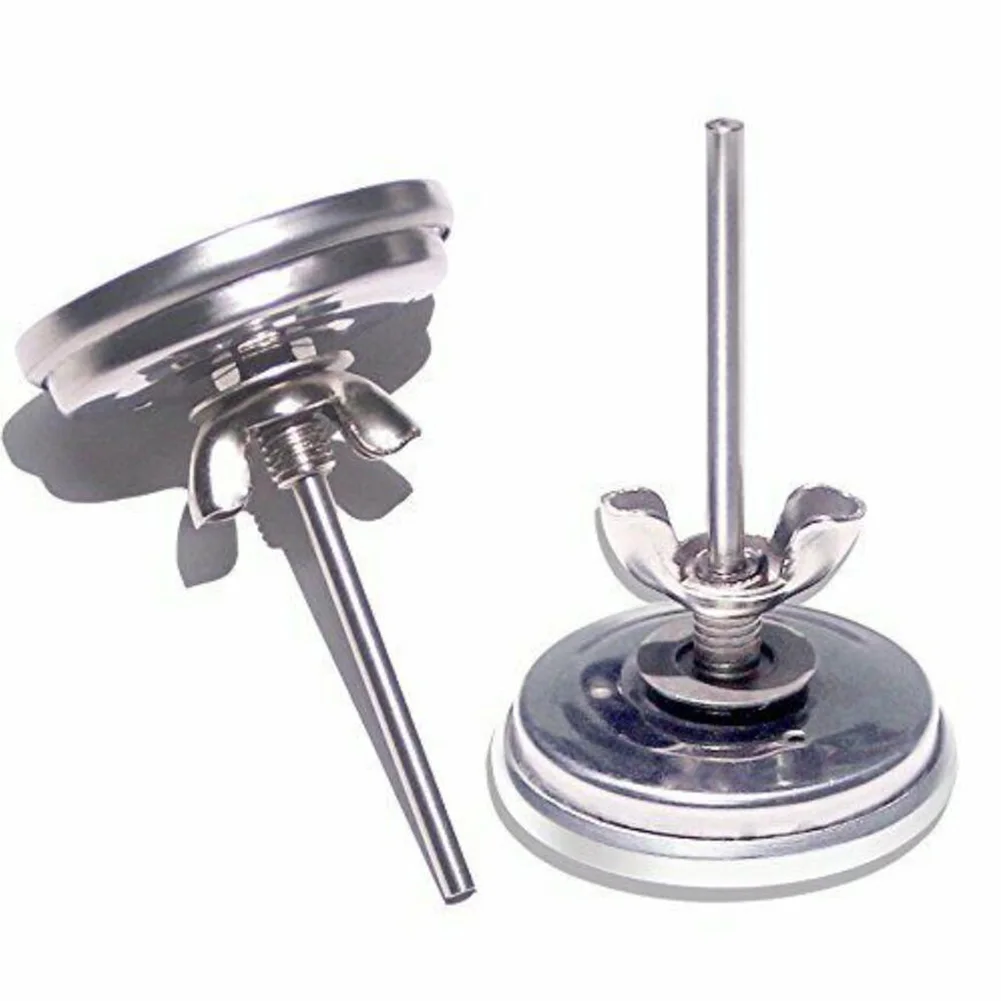 2pcs Analog BBQ Thermometer for Grilling and with 100-550 for fahrenheit Range and for rugged 304 Stainless Steel Build