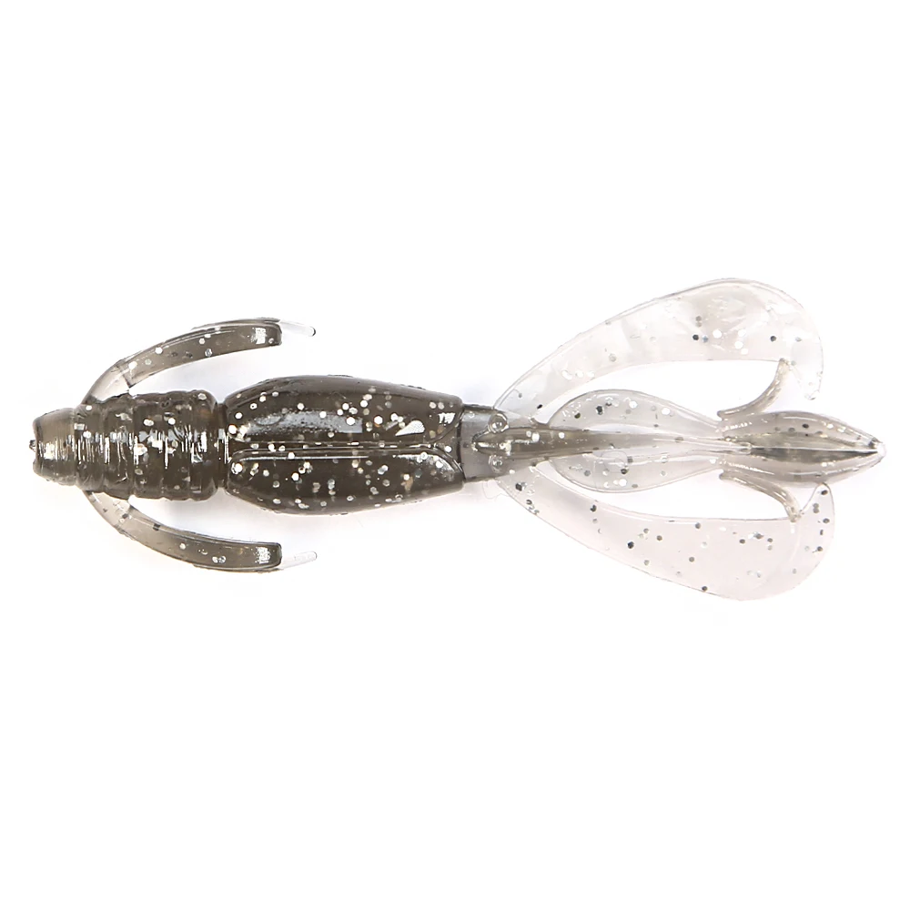 PEAK Floating Crazy Flapper Angelköder, 40 mm/60 mm, weiche Angelköder, weiche Silikonköder, Garnelenbarsch, Peche-Angelgerät