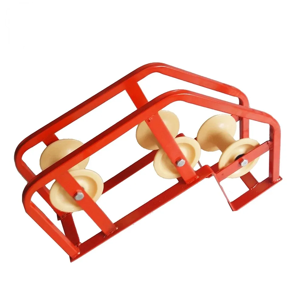 Three aluminum roller manhole lead cable roller