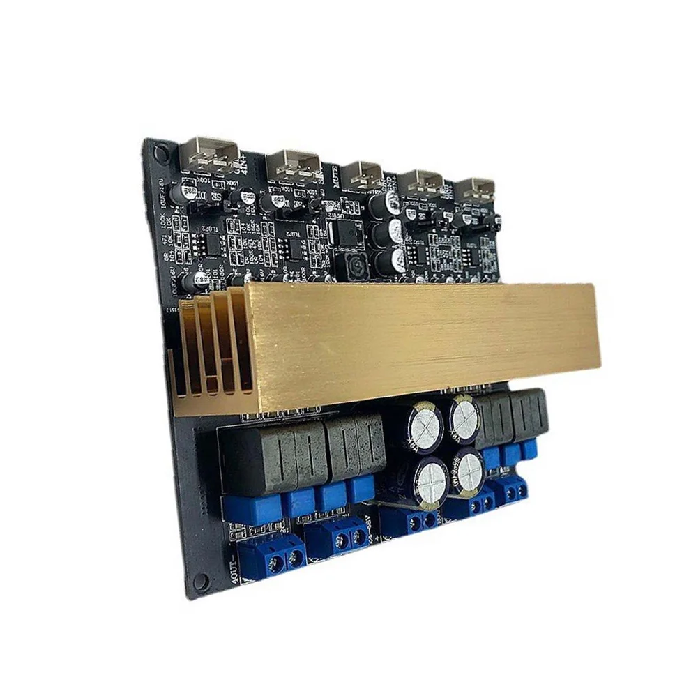 TPA3255 4-Channel Audio For Amplifier Board Designed for Stable Operation with Large Electrolytic Capacitors and Thickened PCB