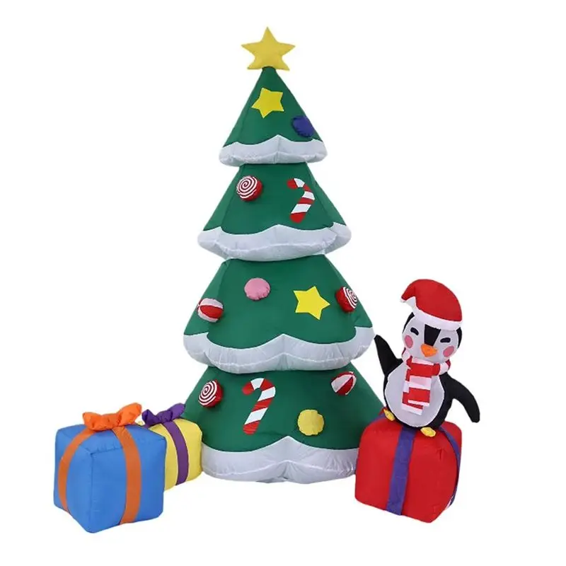 -November Inflatable Christmas Tree 5.9Ft Lighted Holiday Party Blow Up Christmas Tree Inflatables Outdoor Decorations