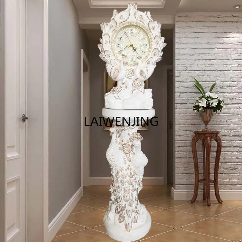 SGF living room floor-to-ceiling European-style villa standing clock Chinese retro watch silent clock