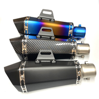 Universal Motorcycle Exhaust 36-51mm with DB Killer Black for 125cc 150cc 175cc 200cc Motorbikes - Stainless Steel