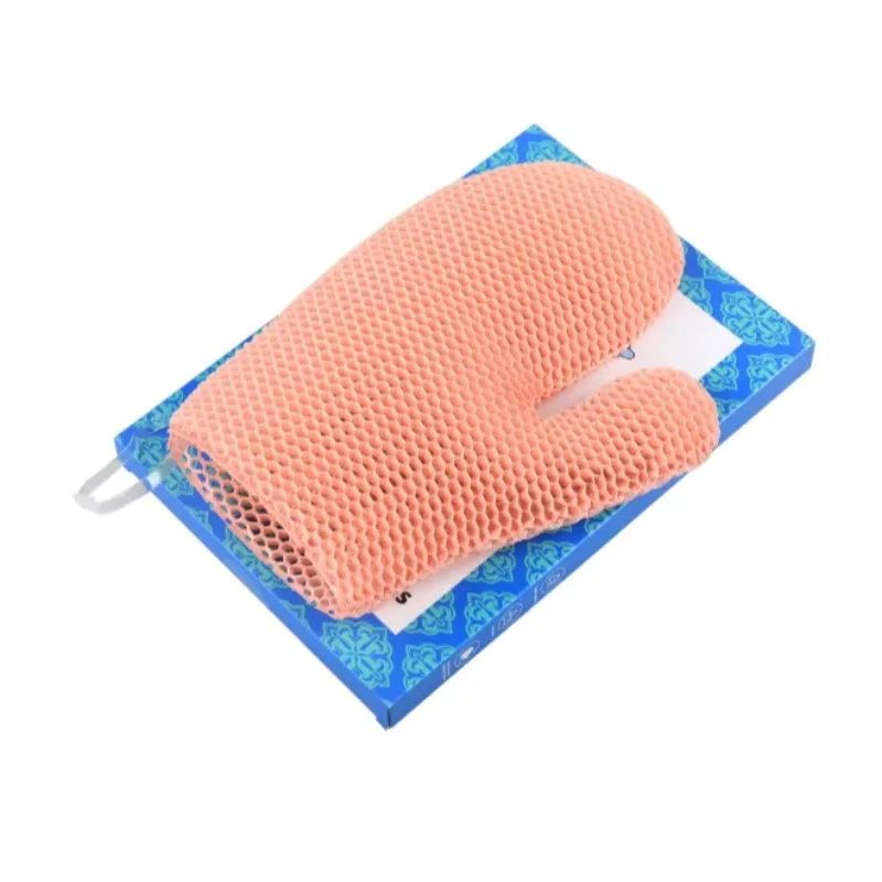 Outdoor TPU Honeycomb Antibacterial Cleansing Bath Glove, Exfoliating Bath & Back Scrub Towel
