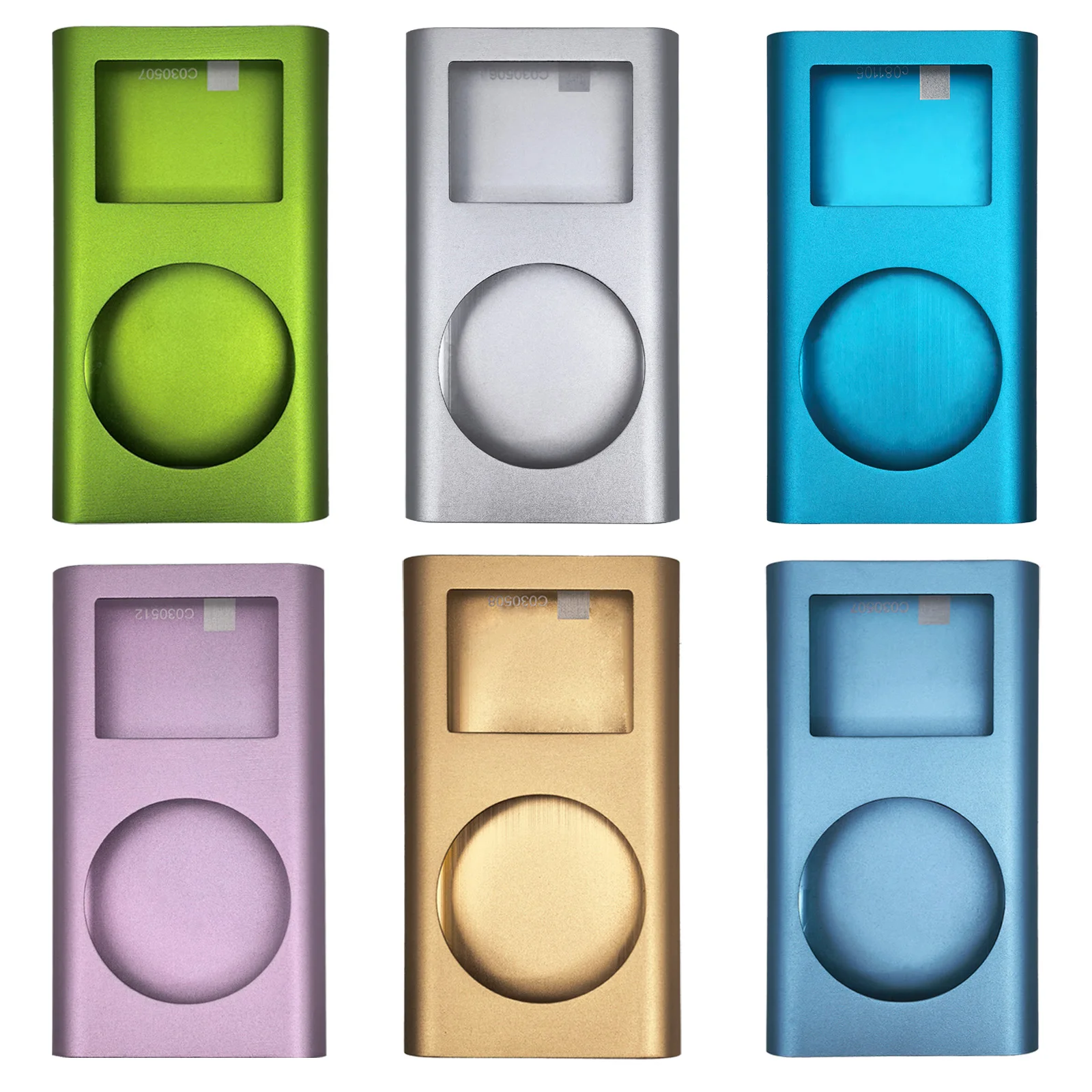 iPod Mini Blank Metal Housing Shell with Lens Window, Full Replacement Case Cover for 1st & 2nd Gen 4GB 6GB 128GB 256GB A1051