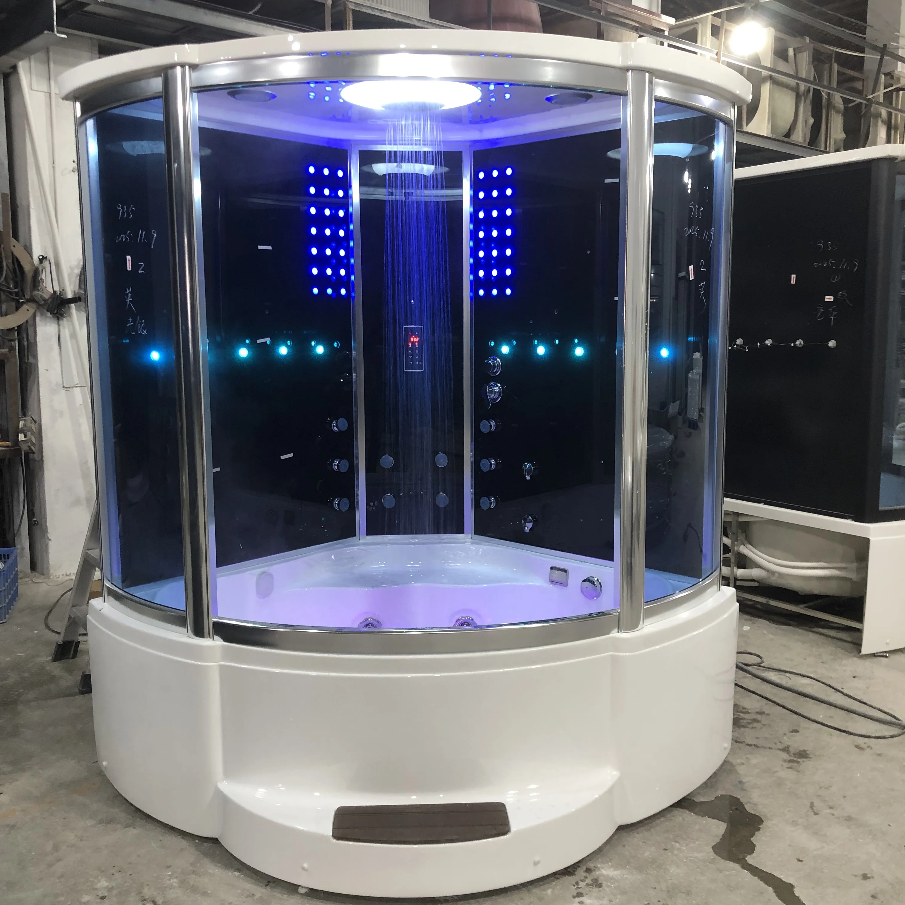Custom Size Factory Price Complete Whirlpool Massage Standing Bathroom Shower Cabinet Hammam Steam Bath Cabin Room