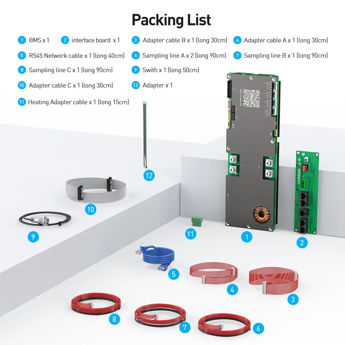 Bateria do JIKONG-BMS Li-íon, equilibrador ativo do agregado familiar da energia BMS, 24V, 48V, 8S, 16S, 150A, LiFePO4, 2A