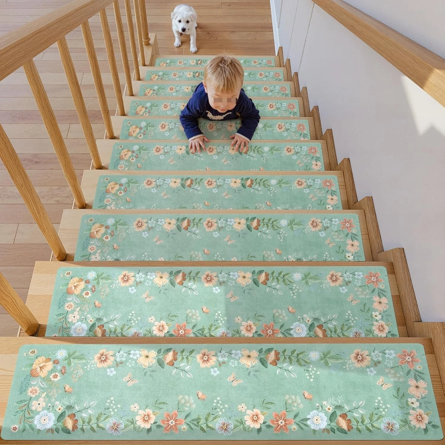 

Stair Mat Set，Stair Step Floor Mat, Soft Long Strip Carpet, Modern Home Decor, Christmas Decoration Carpets, Non-slip Area Rug