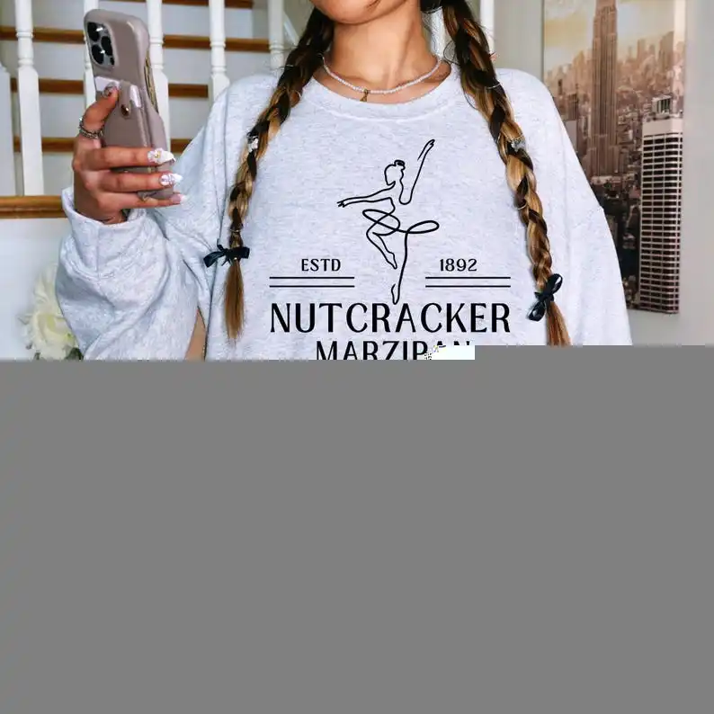 Marzipan Sweatshirt Nutcracker Ballet Sweatshirt Trendy Lead Role Apparel Ballerina Gift Womens Season Rehearsal Warm Up Outfit