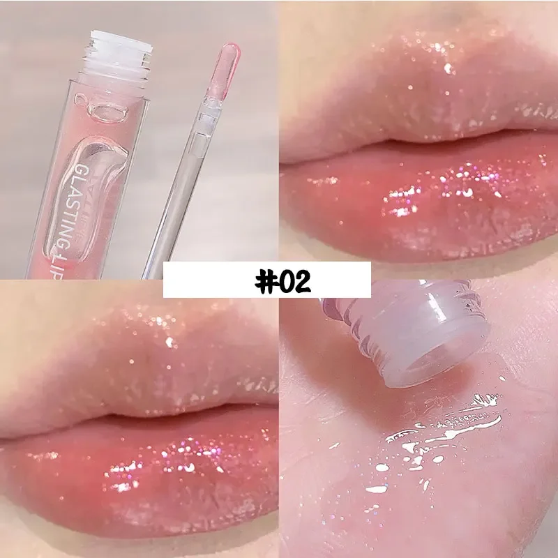 Feuchtigkeit spendender Lip gloss Lippenstift feuchtigkeit spendender Lippen balsam Spiegel Wasser Lippen öl Glanz Glitzer Kristall Lippen Tönung koreanische Make-up Kosmetik