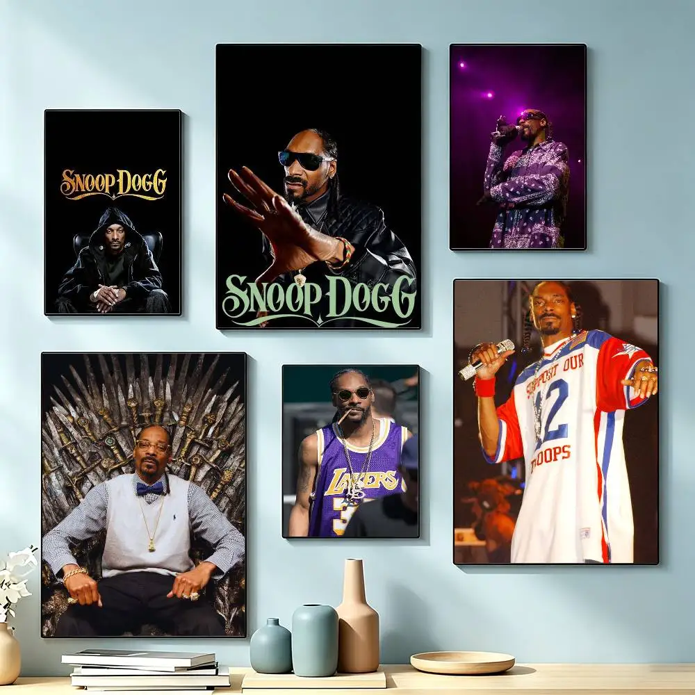 Rappers-Snoop D-Dogg  Poster Waterproof Wall Art Sticker For Bar Living Room Vintage Decor High Quality Print Gift