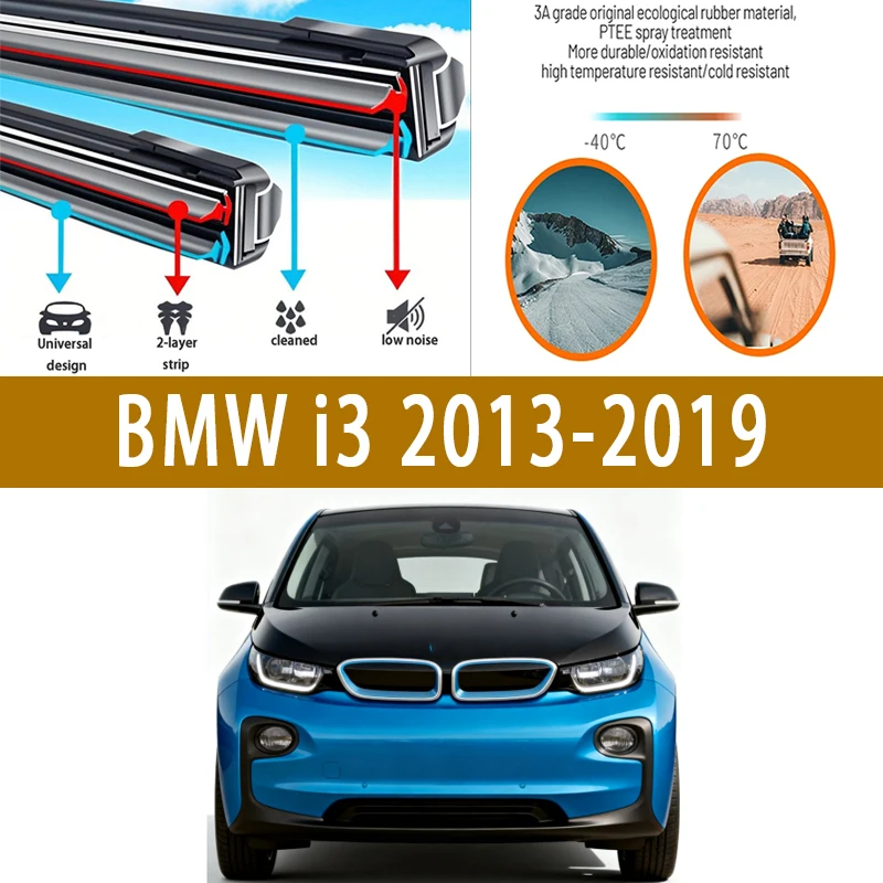 

For BMW i3 2013-2019 1set Front Windshield Wiper Blades Windscreen Wipers 2014 2015 2016 2017 2018 Accessories