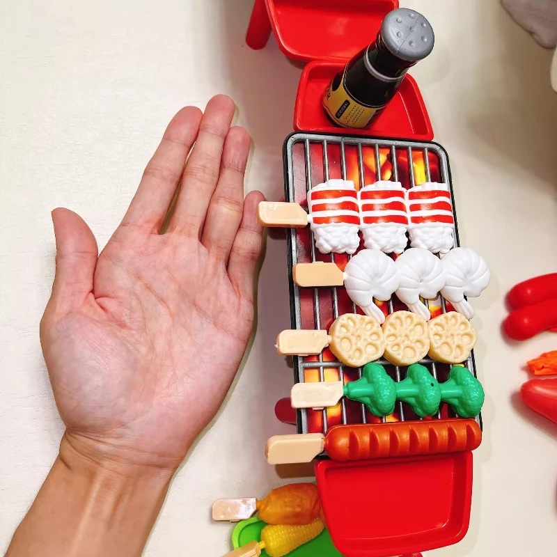 Kinder Pretend Play Küche Spielzeug Simulation Grill Kochgeschirr Kochen Lebensmittel Rolle Spielen Pädagogisches Spielhaus Spielzeug