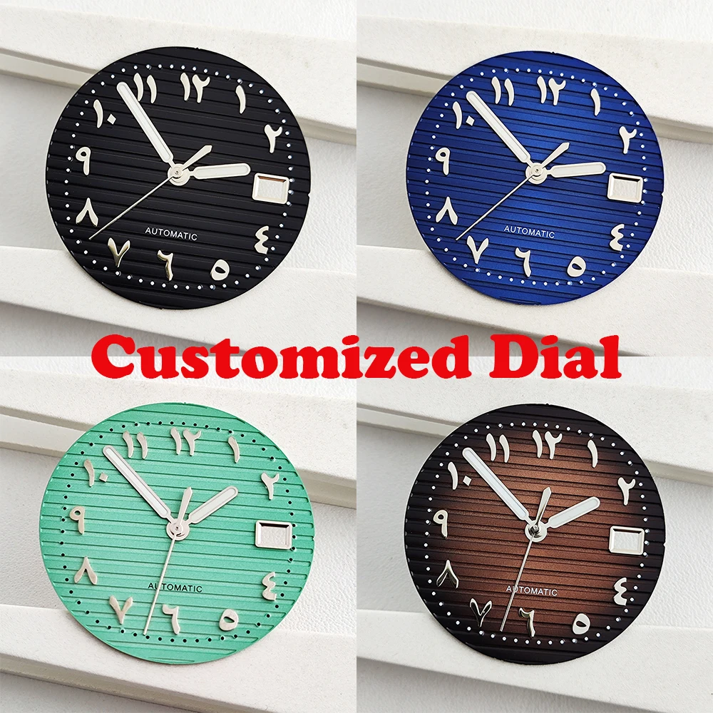 30.5 مللي متر S شعار أسود NH35 العربية نوتيلوس الهاتفي صالح NH35/NH36/4R/7S حركة لا مضيئة ساعة تعديل اكسسوارات أدوات إصلاح