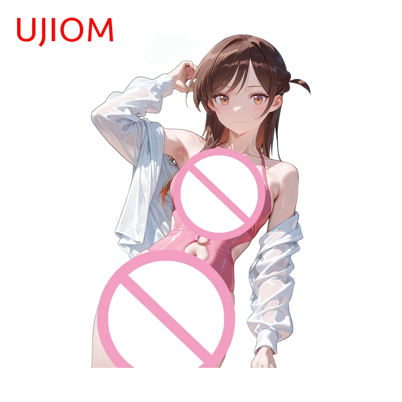 UJIOM Mizuhara Chizuru Lively Wall Sticker Swimsuit Creative Standing Posture Decal Sunscreen Vinyl Art Game Room Mural Cupboard