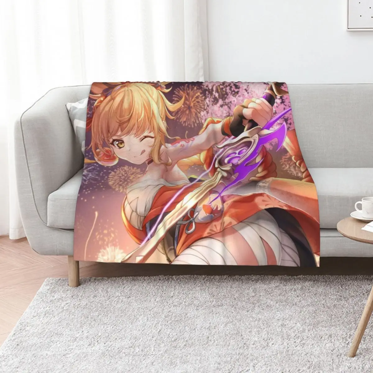 

Yoimiya Throw Blanket Bed Beautifuls sofa bed Decorative Sofas Blankets