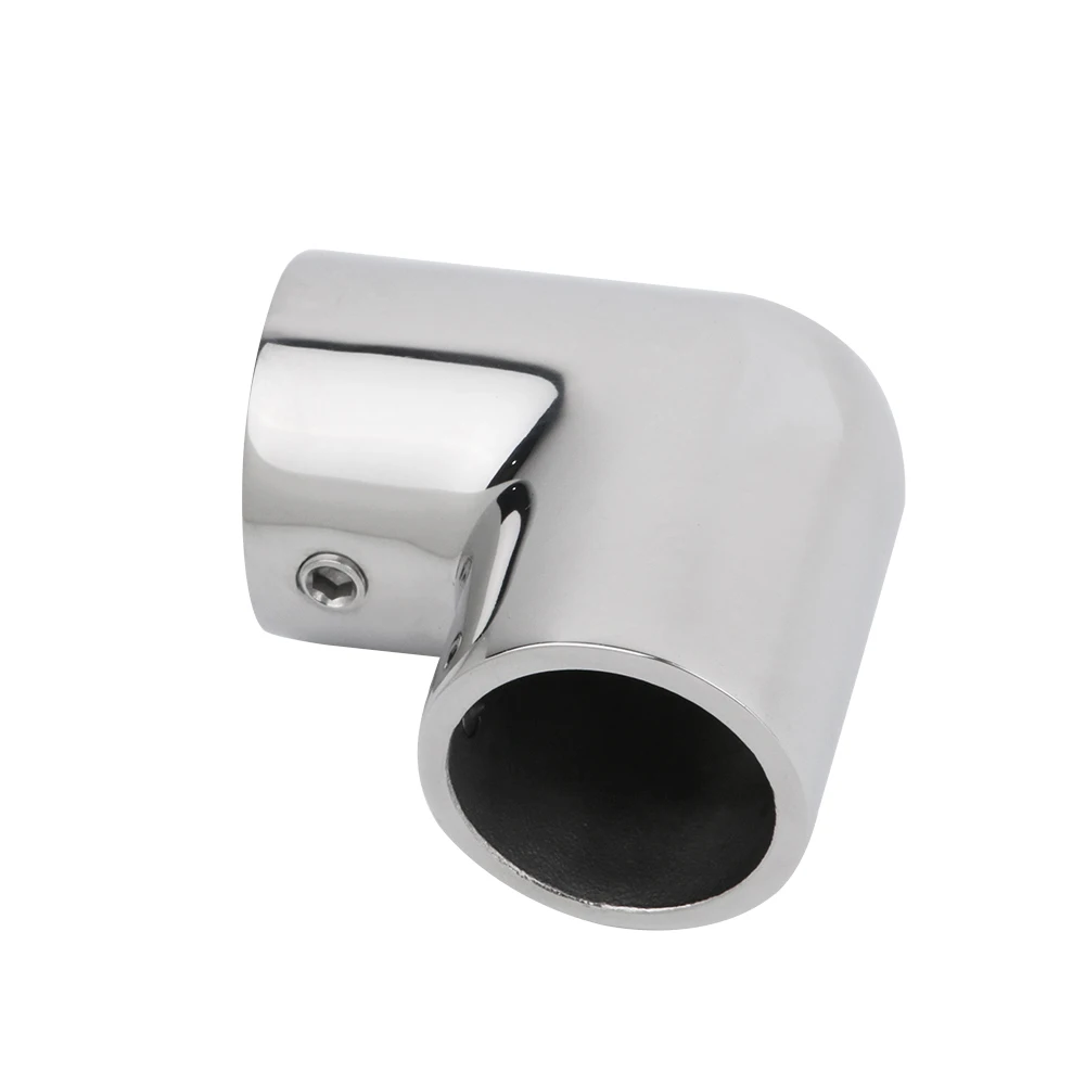 قارب 316 الفولاذ المقاوم للصدأ 2-Way 22/25/30/32 مللي متر أنبوب موصل 90 °   الكوع الأنابيب درابزين تركيب مكونات الأنابيب الأجهزة البحرية