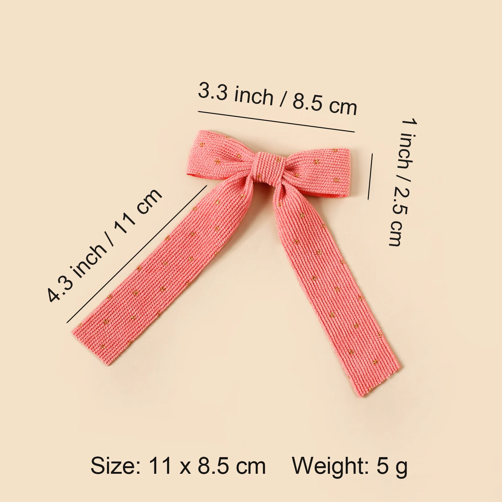 Hair Clips for Girls Corduroy Glitter Long Tail Bows Baby Hairpin Lovely Children Hair Accessories Kids Barrette Headwear