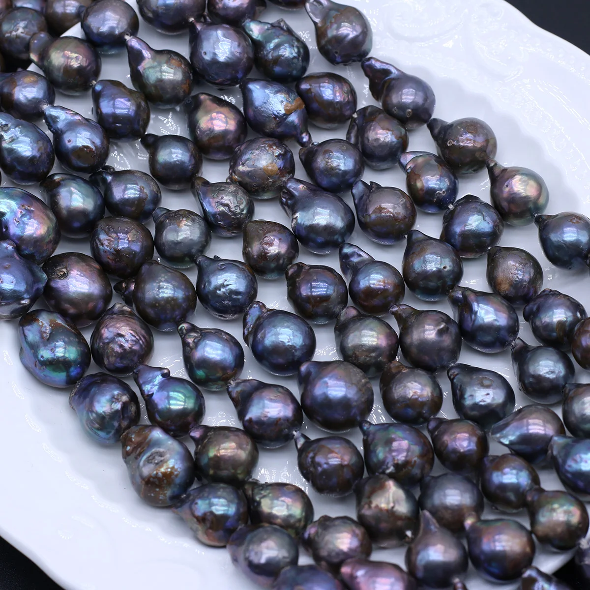 

12-13mm Natural Freshwater Pearl Beads Irregural Black Pearl Loose Beaded for Making DIY Jewerly Necklace Bracelet Earrings