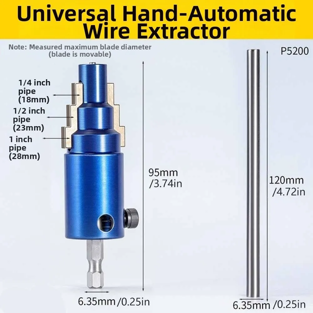 Válvula angular de torneira com design 3 em 1, manual elétrico universal, broca elétrica, removedor de parafuso quebrado, biela 4/6/1