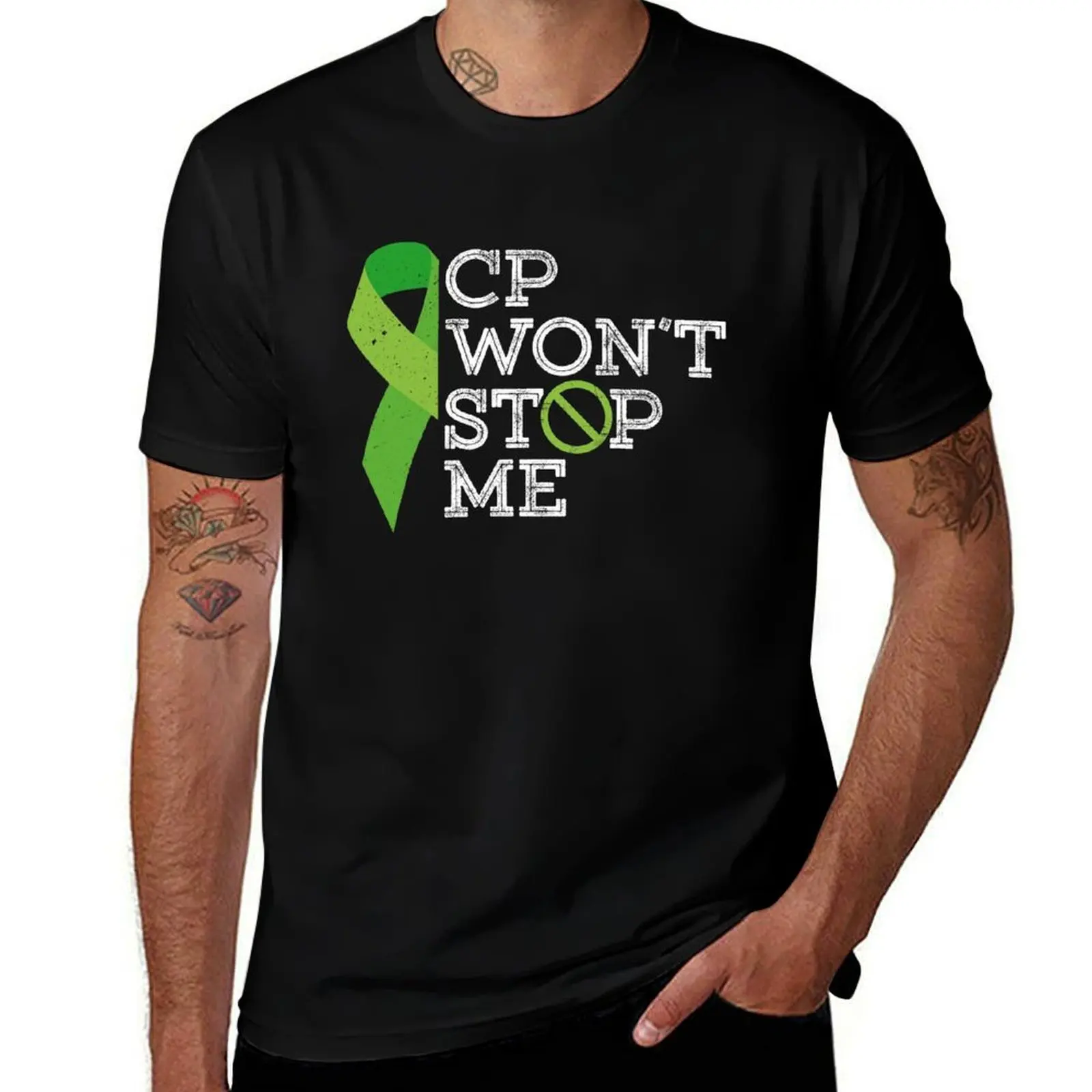 CP Won't Stop Me - Cerebral Palsy Awareness Brain Damage T-Shirt Comfortable Daily Wear Tee T-Shirt