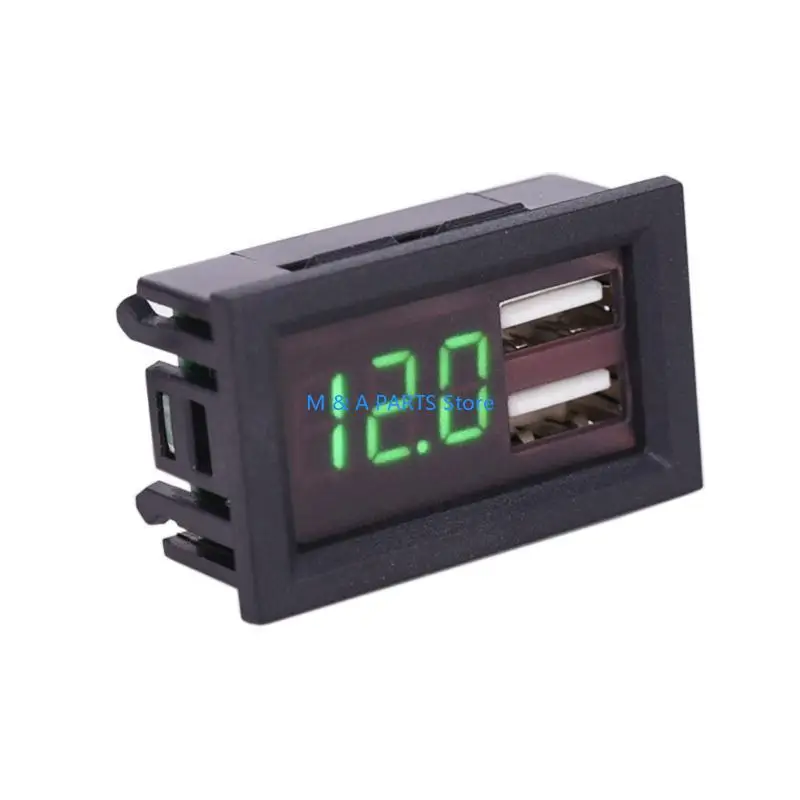 U1JF Digital Panel Meter Current Meter Battery Tester Monitor Dual USB Output